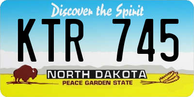 ND license plate KTR745