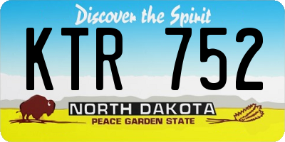 ND license plate KTR752
