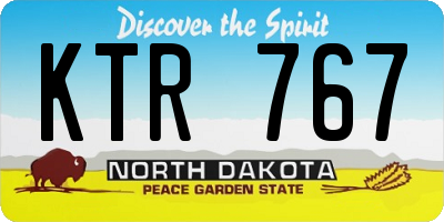 ND license plate KTR767