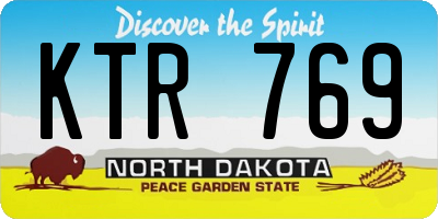 ND license plate KTR769