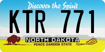 ND license plate KTR771