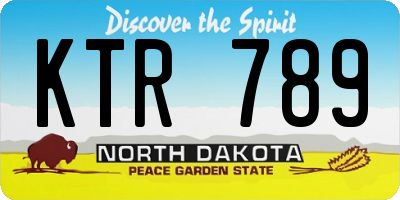 ND license plate KTR789