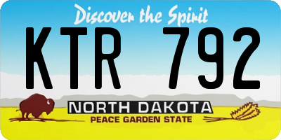 ND license plate KTR792