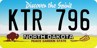 ND license plate KTR796