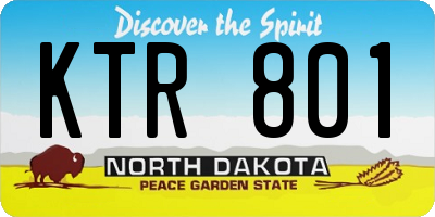 ND license plate KTR801