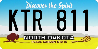 ND license plate KTR811