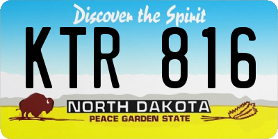ND license plate KTR816