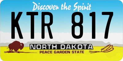 ND license plate KTR817