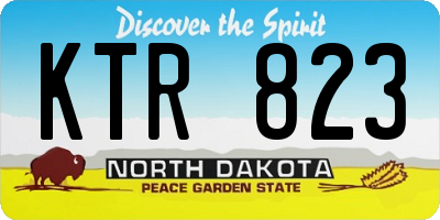 ND license plate KTR823