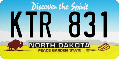 ND license plate KTR831