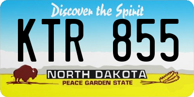 ND license plate KTR855