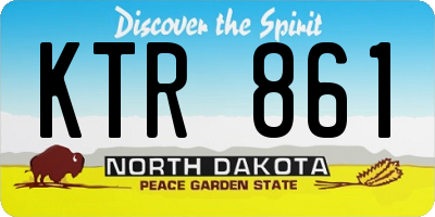 ND license plate KTR861