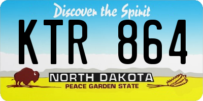 ND license plate KTR864