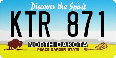 ND license plate KTR871