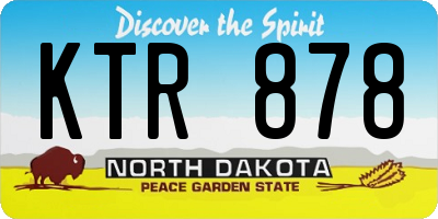 ND license plate KTR878