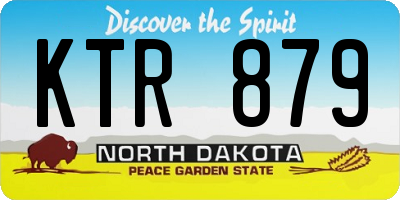 ND license plate KTR879