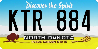ND license plate KTR884