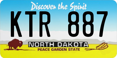 ND license plate KTR887
