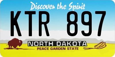 ND license plate KTR897