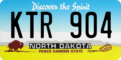 ND license plate KTR904