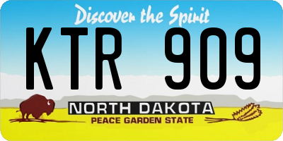 ND license plate KTR909