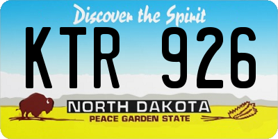 ND license plate KTR926