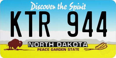 ND license plate KTR944