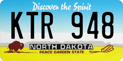 ND license plate KTR948