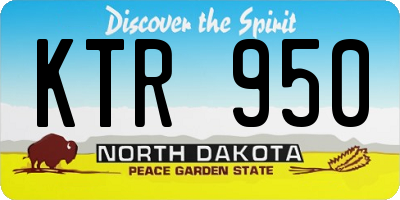 ND license plate KTR950