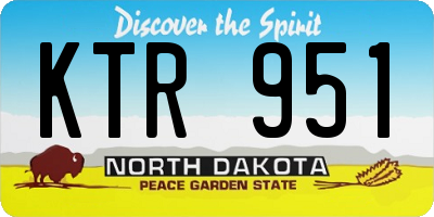 ND license plate KTR951