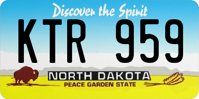 ND license plate KTR959