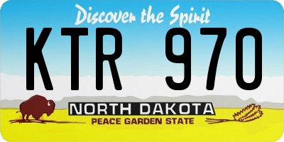 ND license plate KTR970