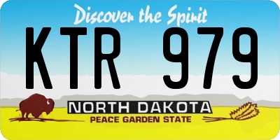 ND license plate KTR979