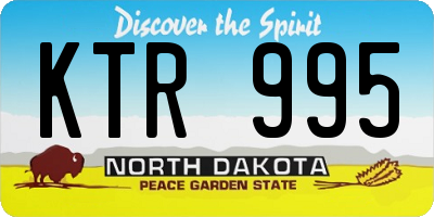 ND license plate KTR995