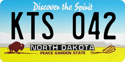 ND license plate KTS042