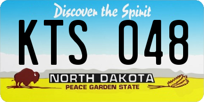 ND license plate KTS048