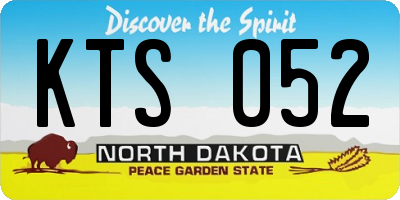ND license plate KTS052