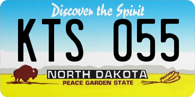 ND license plate KTS055