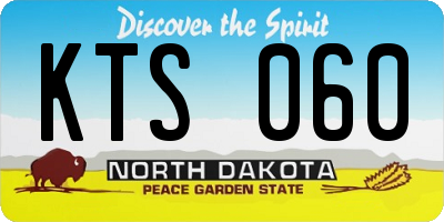 ND license plate KTS060