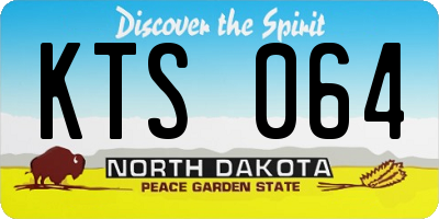ND license plate KTS064