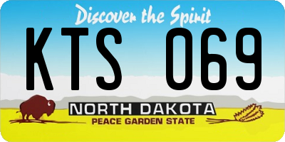 ND license plate KTS069