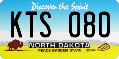 ND license plate KTS080