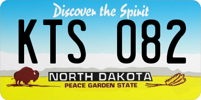 ND license plate KTS082