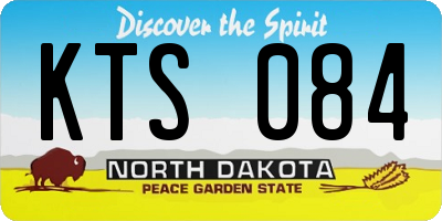 ND license plate KTS084