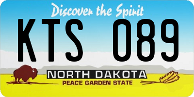 ND license plate KTS089