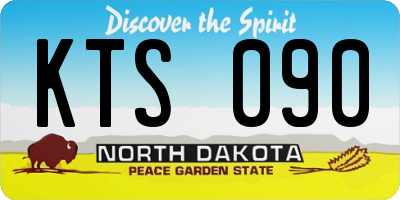ND license plate KTS090