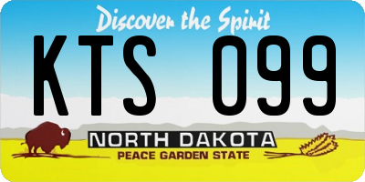 ND license plate KTS099