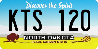 ND license plate KTS120