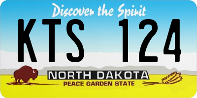 ND license plate KTS124