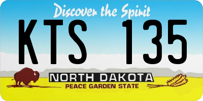 ND license plate KTS135